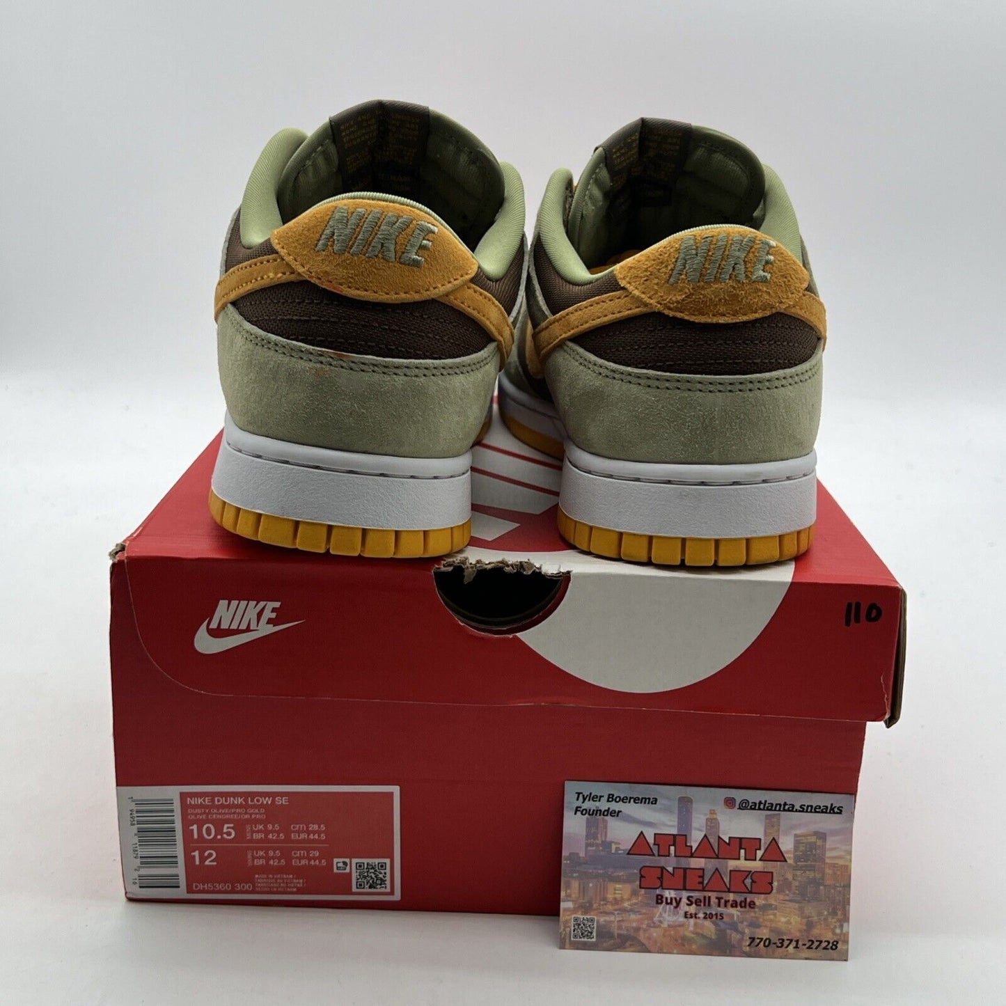 Size 10.5 - Nike Dunk Low Dusty Olive (DH5360-300)