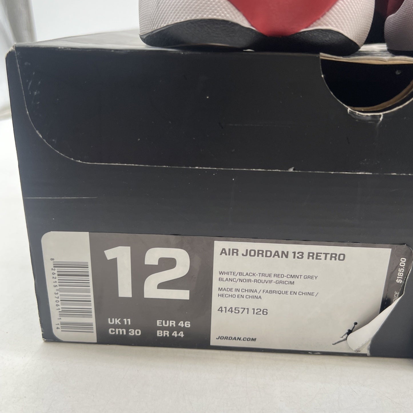 Size 12 - Air Jordan 13 Retro 2014 Grey Toe (414571-126)
