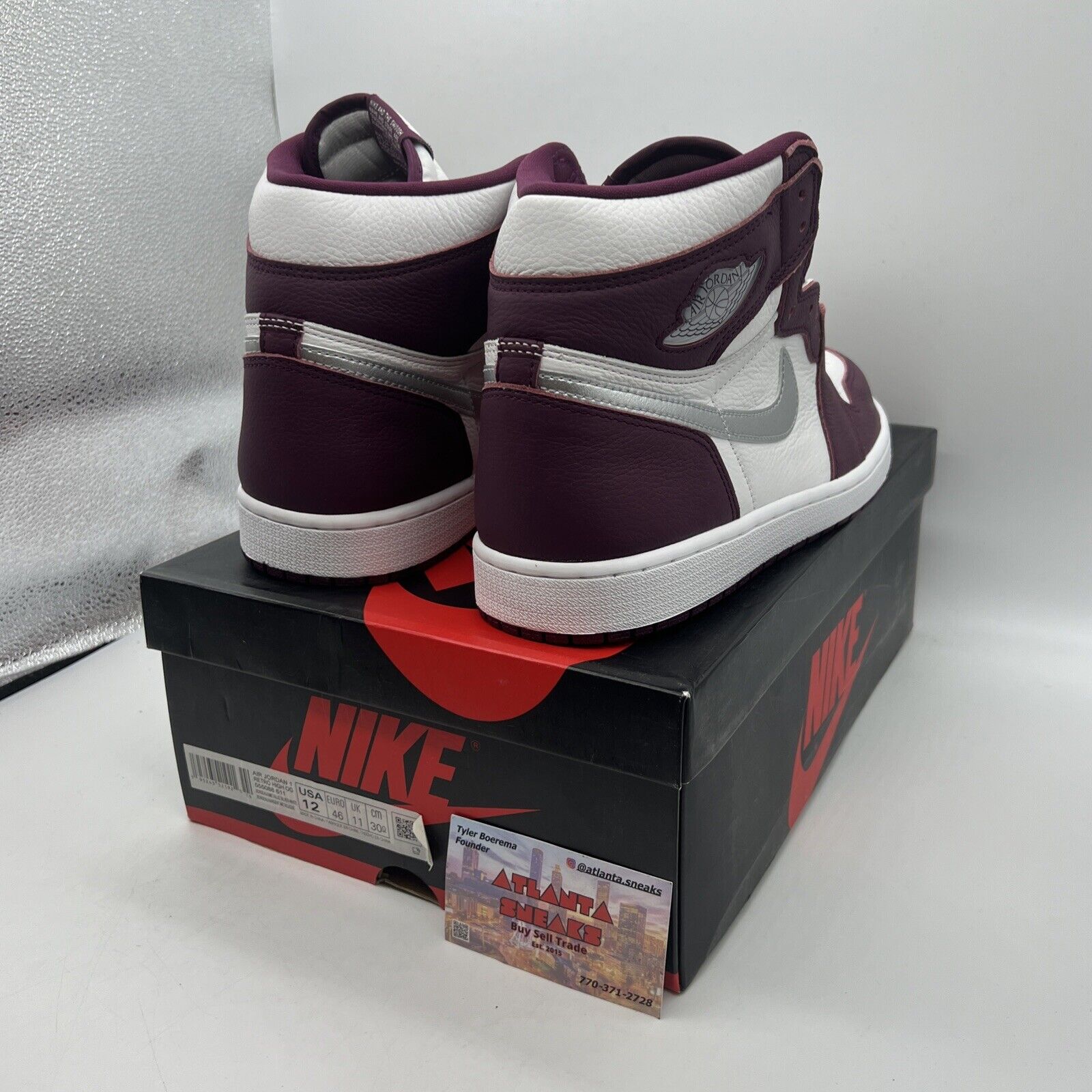 Size 12 - Jordan 1 Retro High OG Bordeaux Brand New Og All