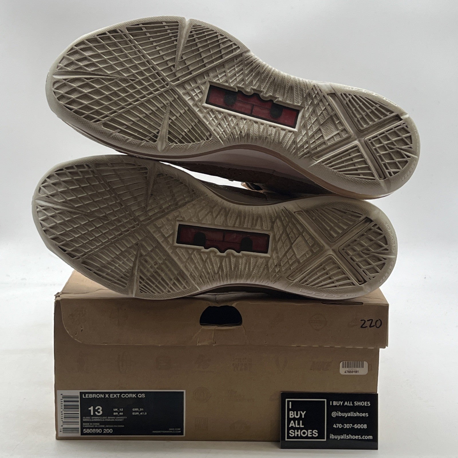 Size 13 - Nike LeBron 10 EXT QS Cork (580890-200)