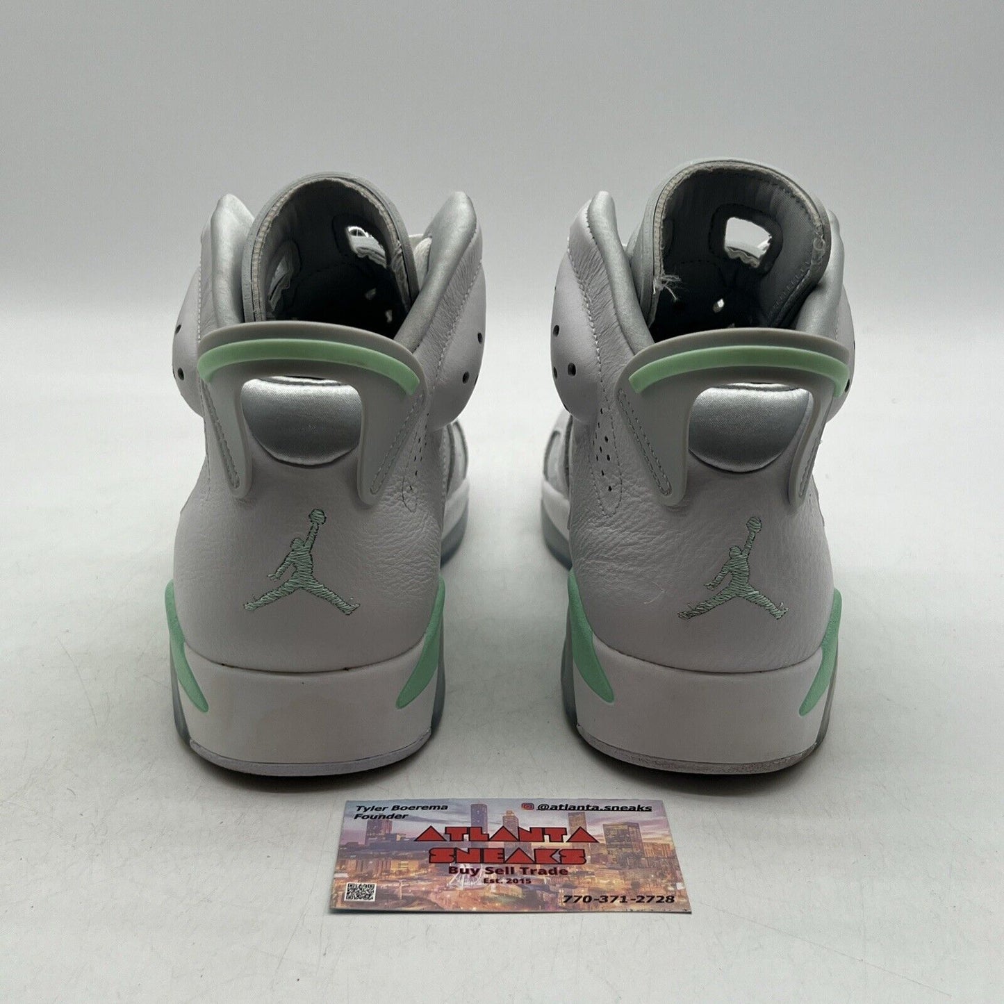 Size 9.5 - Air Jordan 6 Retro Mint Foam W White Grey Suede Leather (DQ4914-103)