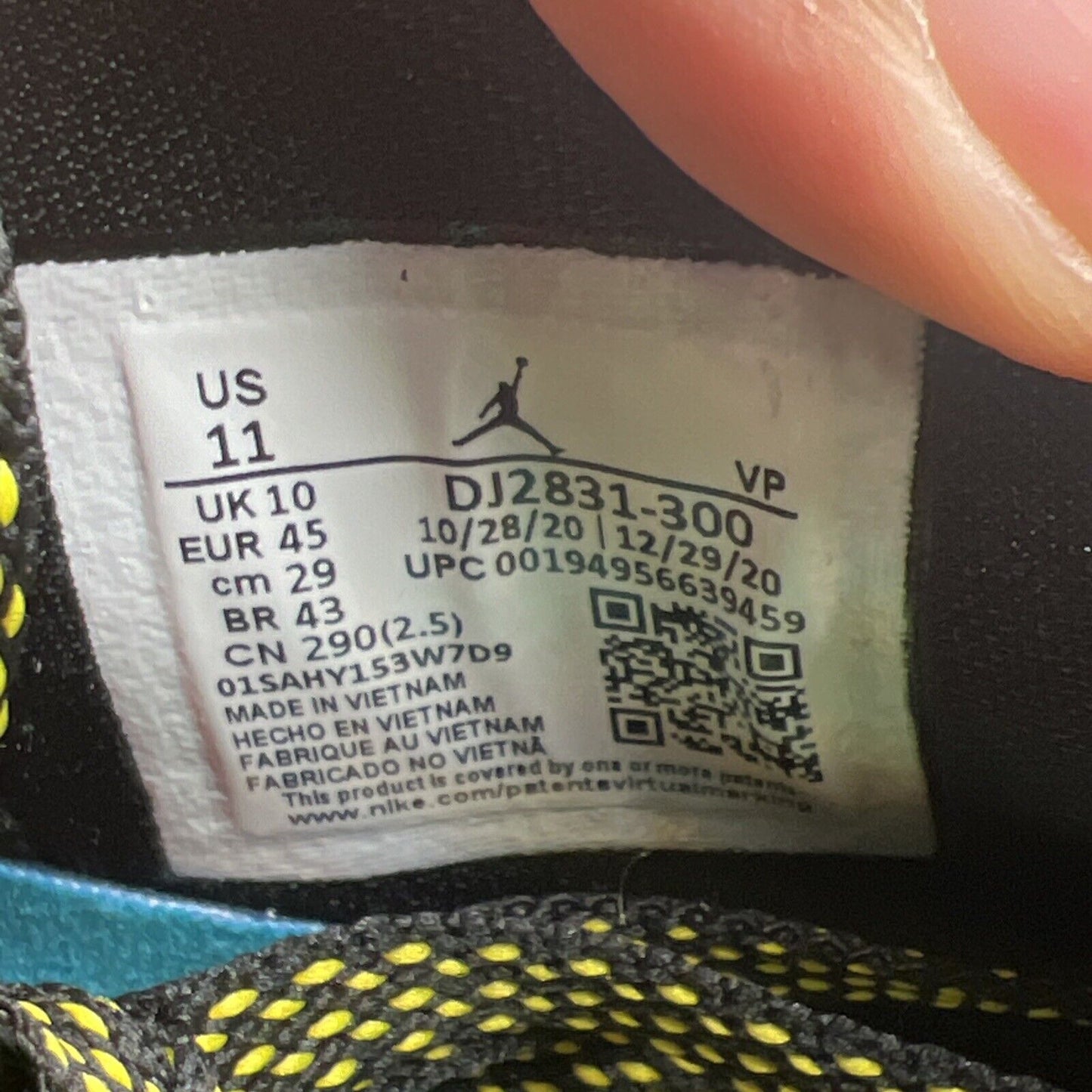 Size 11 - Air Jordan 35 DS PF Low Reflexology White Yellow Blue Red (DJ2831-300)