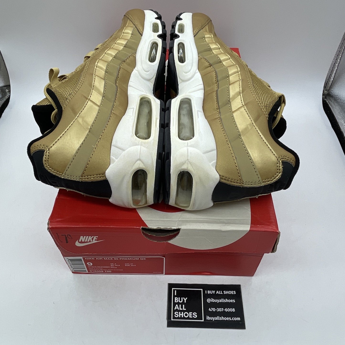Size 9 - Nike Air Max 95 QS Metallic Gold (918359-700)
