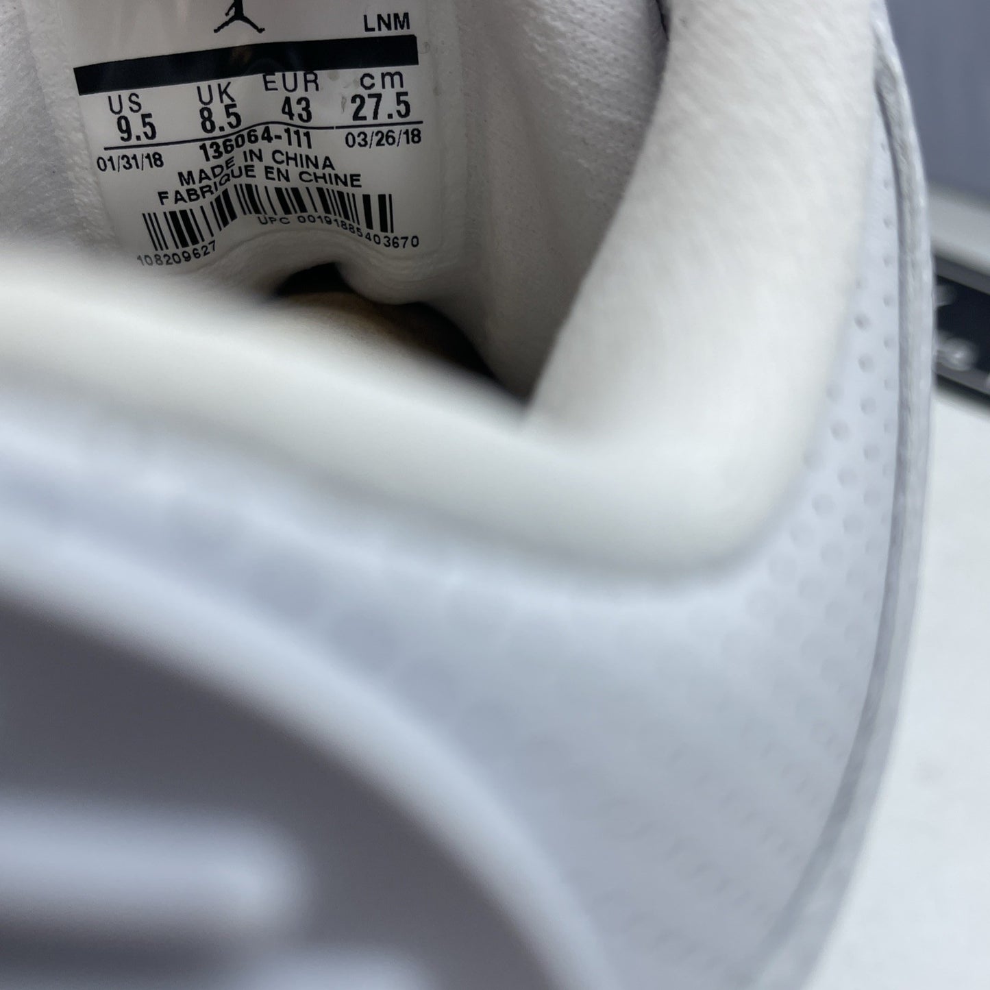 Size 9.5 - Air Jordan 3 Retro Triple White (136064-111)