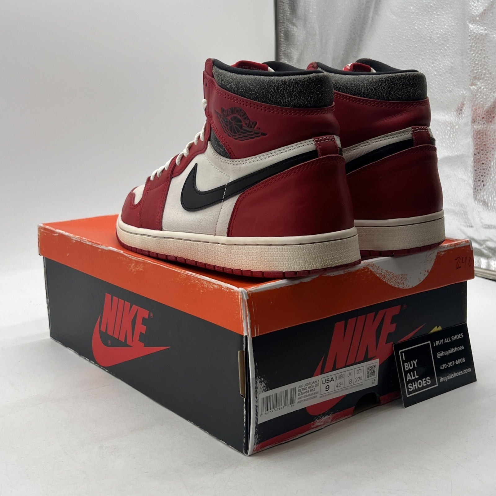 Size 9 - Air Jordan 1 Retro High OG Chicago Reimagined Lost & Found (DZ5485-612)