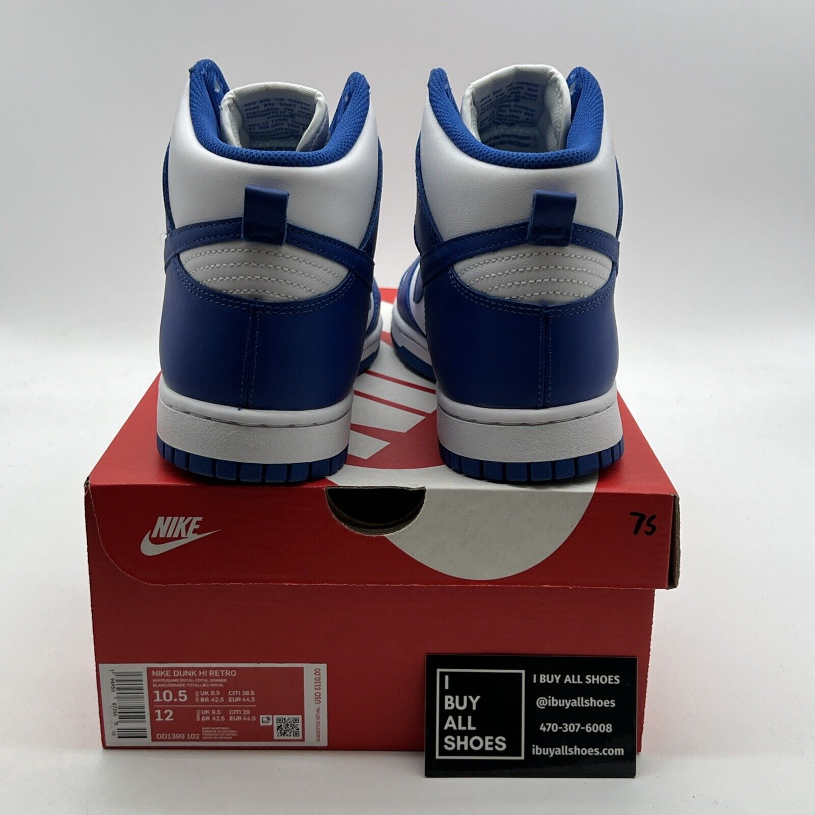 Size 10.5 - Nike Dunk 2021 High Kentucky (DD1399-102)