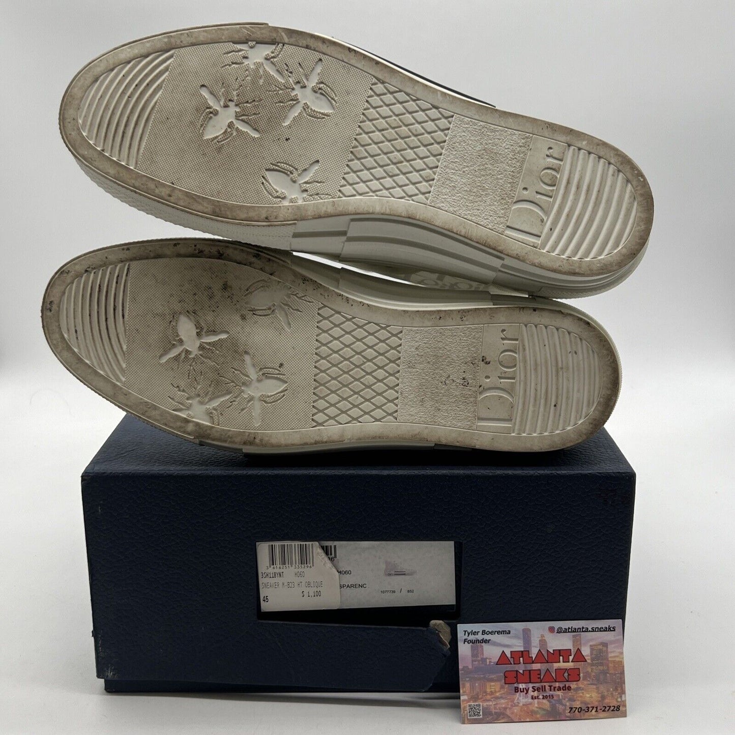 Size 12 - Dior B23 High Dior Oblique - White (3SH118YNT-H060)