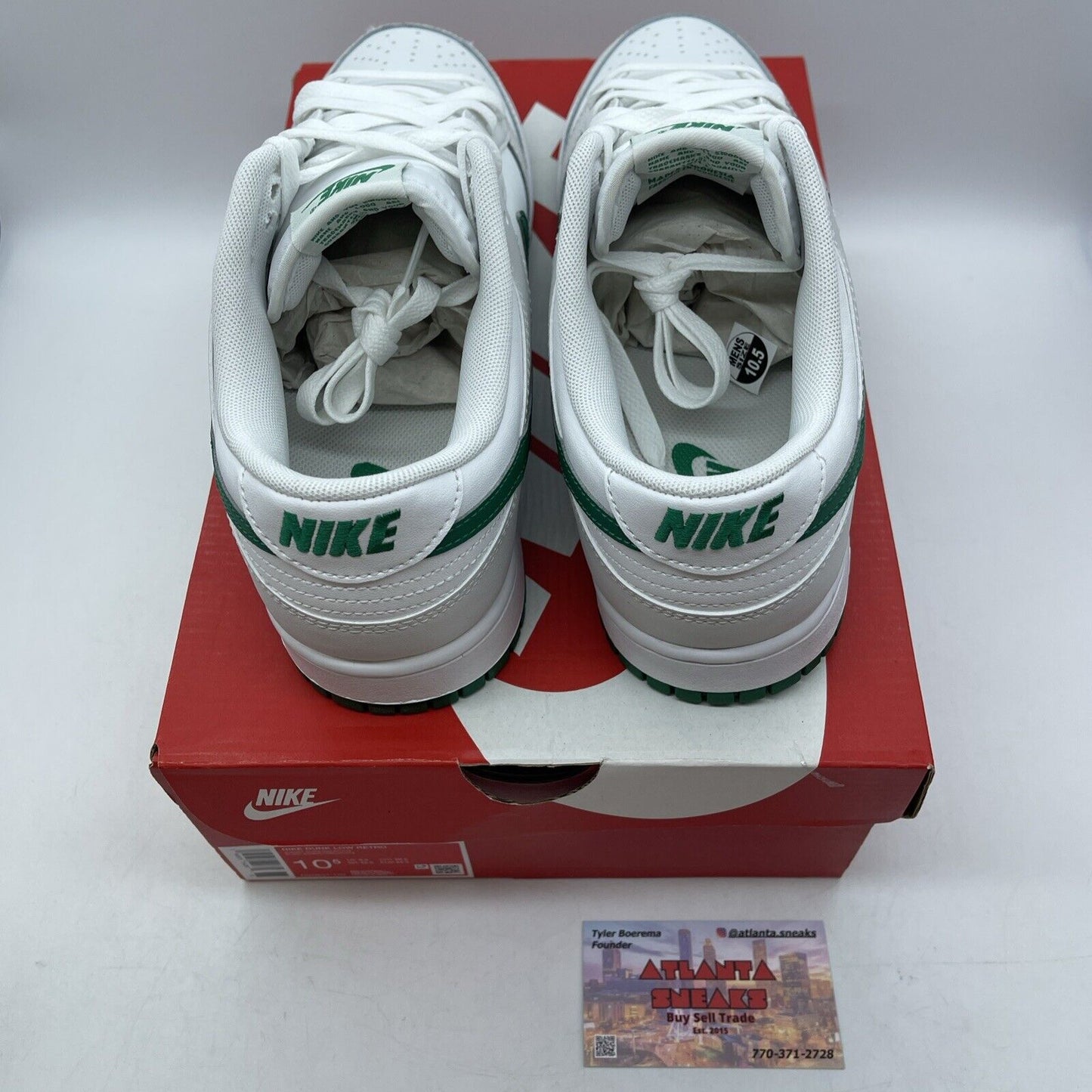 Size 10.5 - Nike Dunk Low Summit White Malachite Green White Grey (DV0831-107)