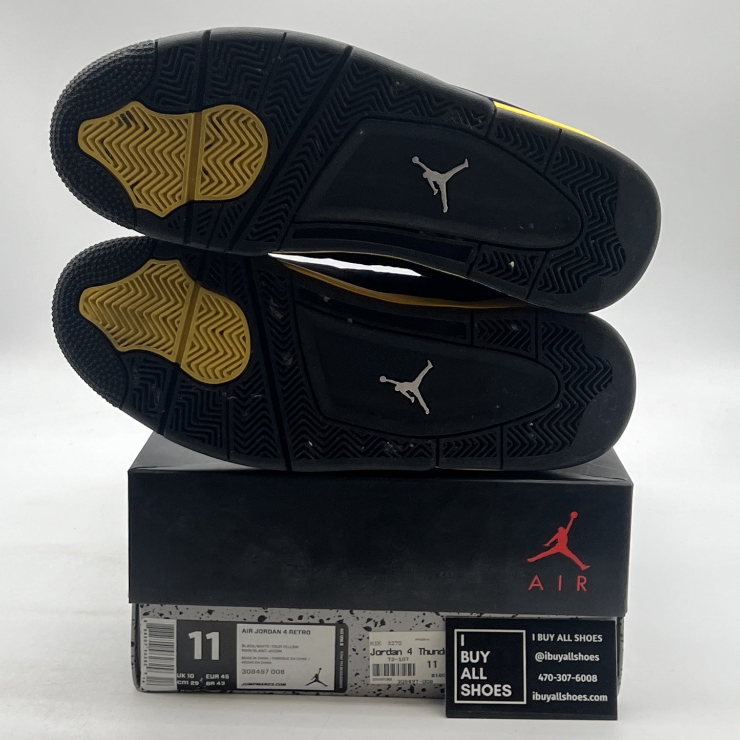 Size 11 - Air Jordan 4 Retro Low Thunder (308497-008)
