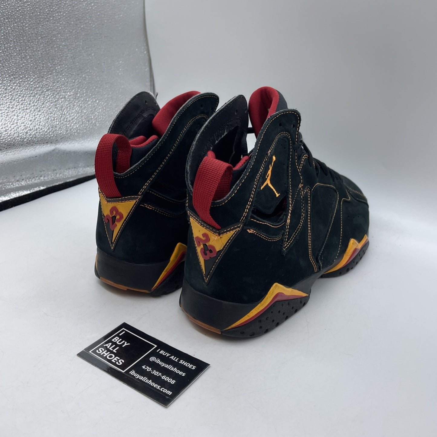 Size 13 - Air Jordan 7 Retro 2006 Citrus Black Orange Red Suede (304775-081)