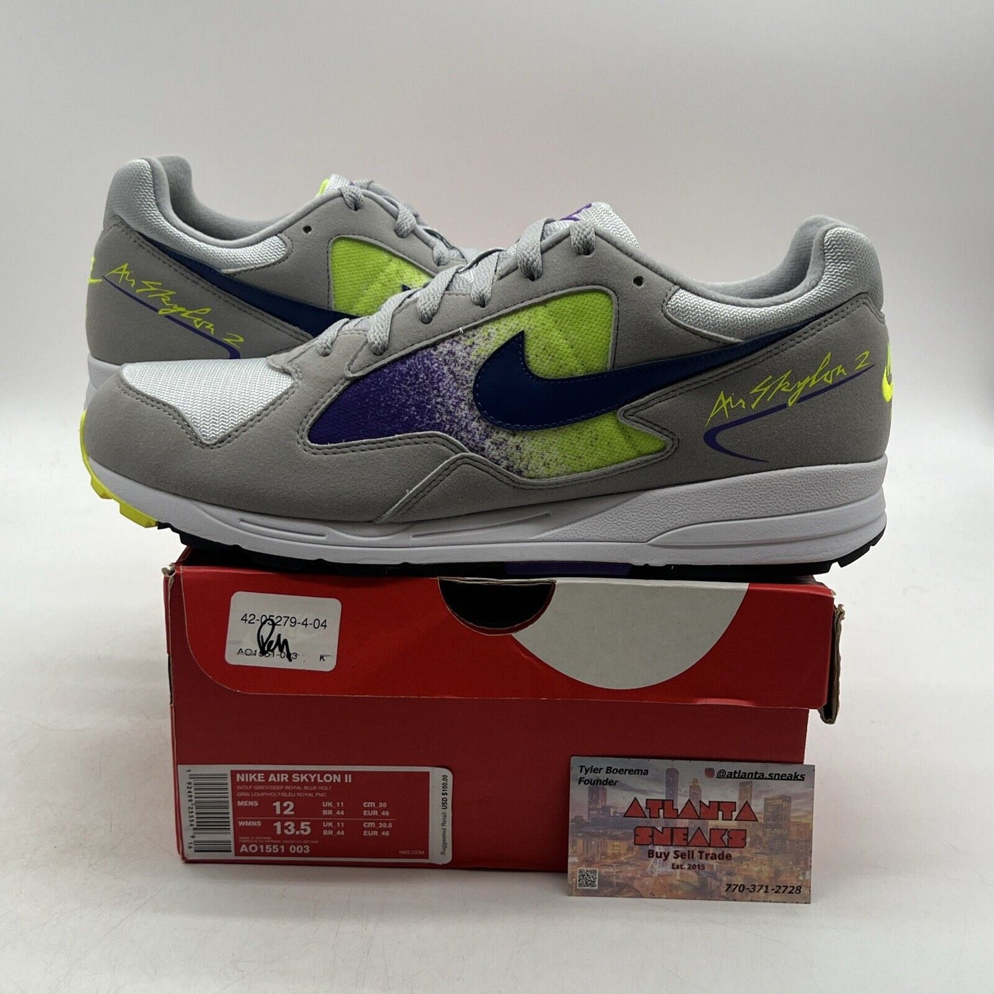 Size 12 - Nike Air Skylon 2 Grey Volt Grape (AO1551-003)