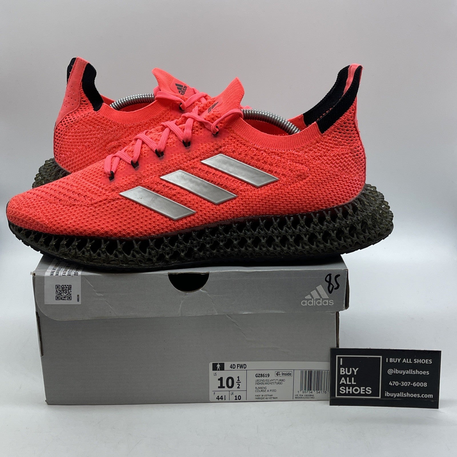 Size 10.5 - adidas 4DFWD Legacy Indigo Turbo Pink Grey Suede (GZ8619)