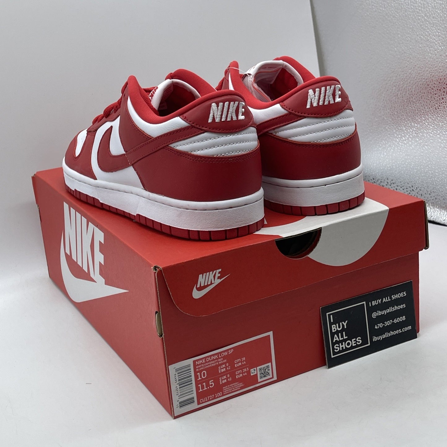 Size 10 - Nike Dunk Retro SP 2020 Low St. John's Red White Leather (CU1727-100)