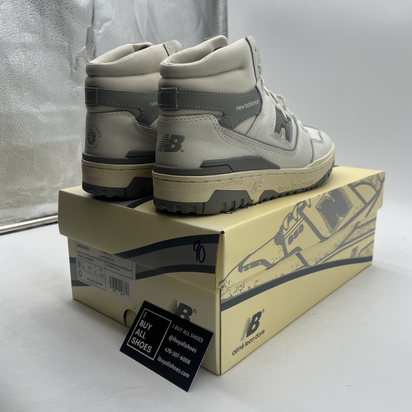 Size 8.5 - New Balance Aimé Leon Dore x 650R Silver (BB650RA1)
