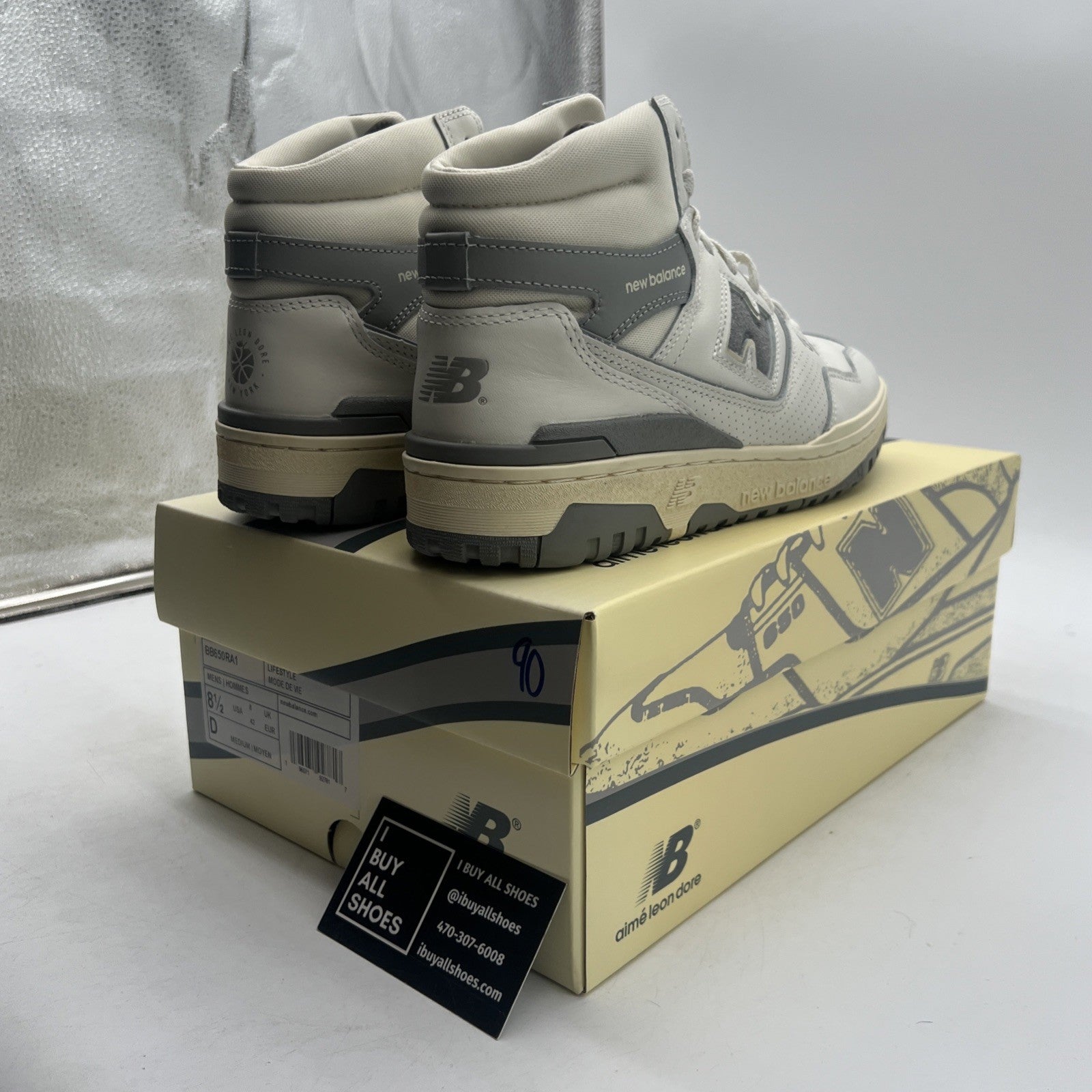 Size 8.5 - New Balance Aimé Leon Dore x 650R Silver (BB650RA1)