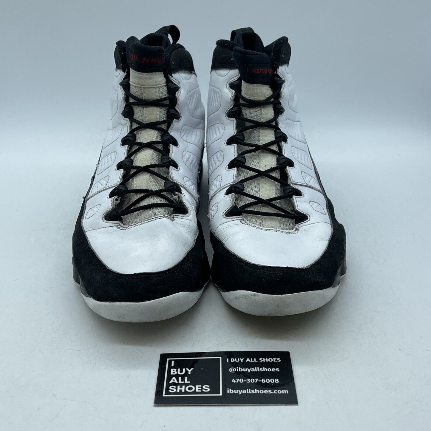 Size 11 - Air Jordan 9 Retro 2010 Release Black White Suede Leather (302370-102)