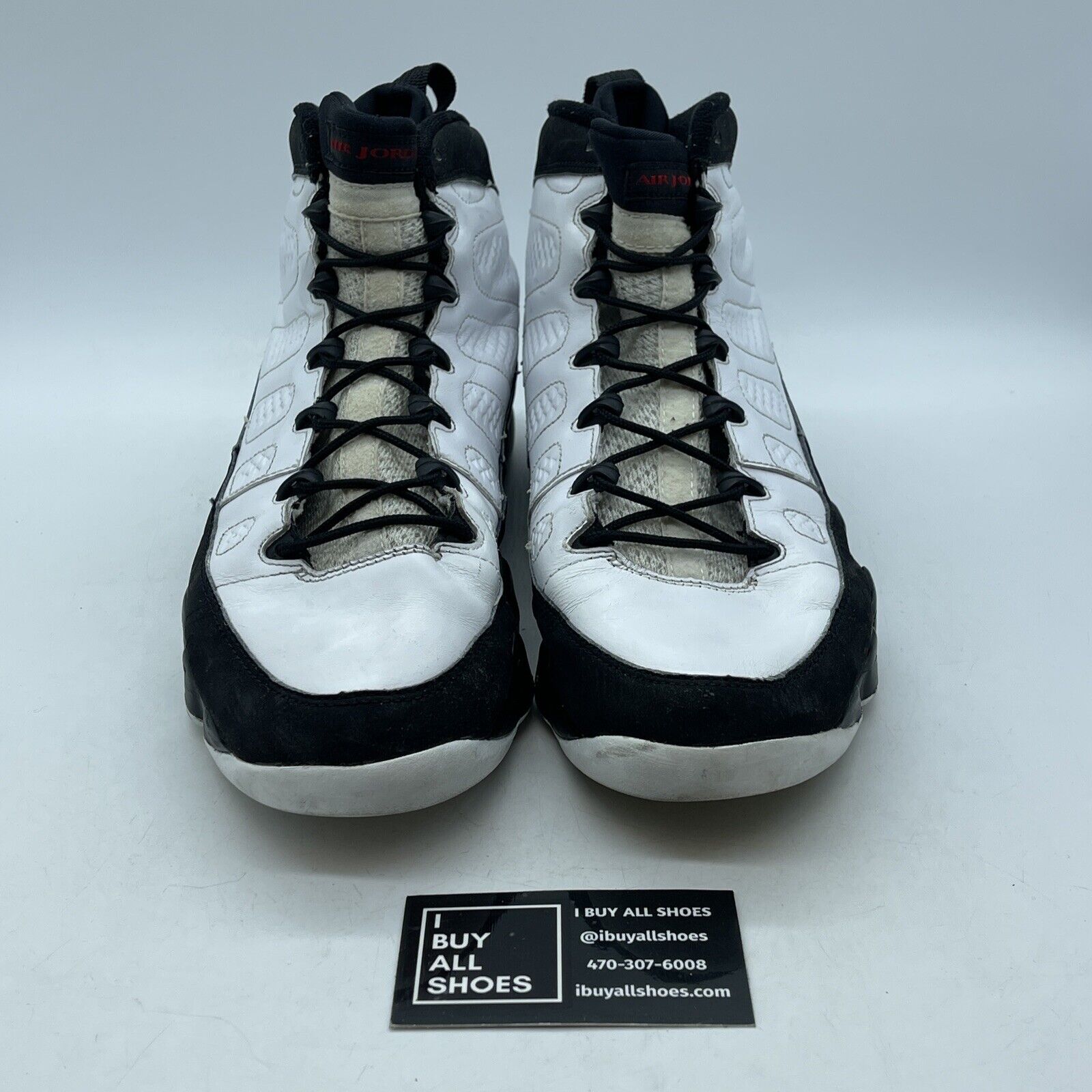 Size 11 - Air Jordan 9 Retro 2010 Release Black White Suede Leather (302370-102)
