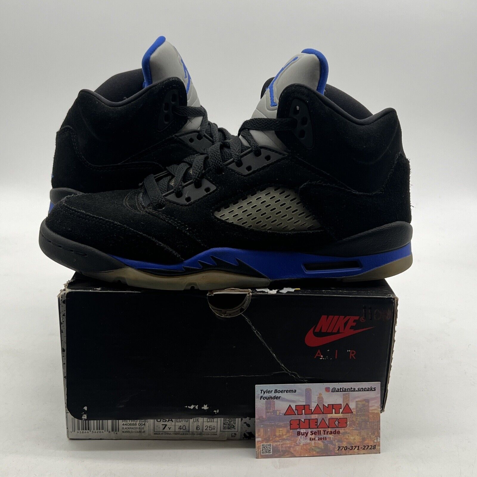 Size 7Y - Air Jordan 5 Retro Mid Racer Blue (440888-004)