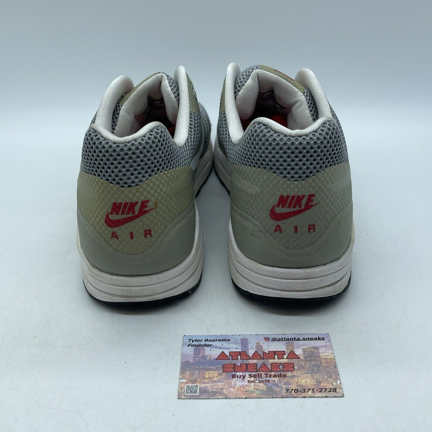 Size 12 - Nike Air Max 1 Fuse Matte Silver White Leather Suede (543213-016)