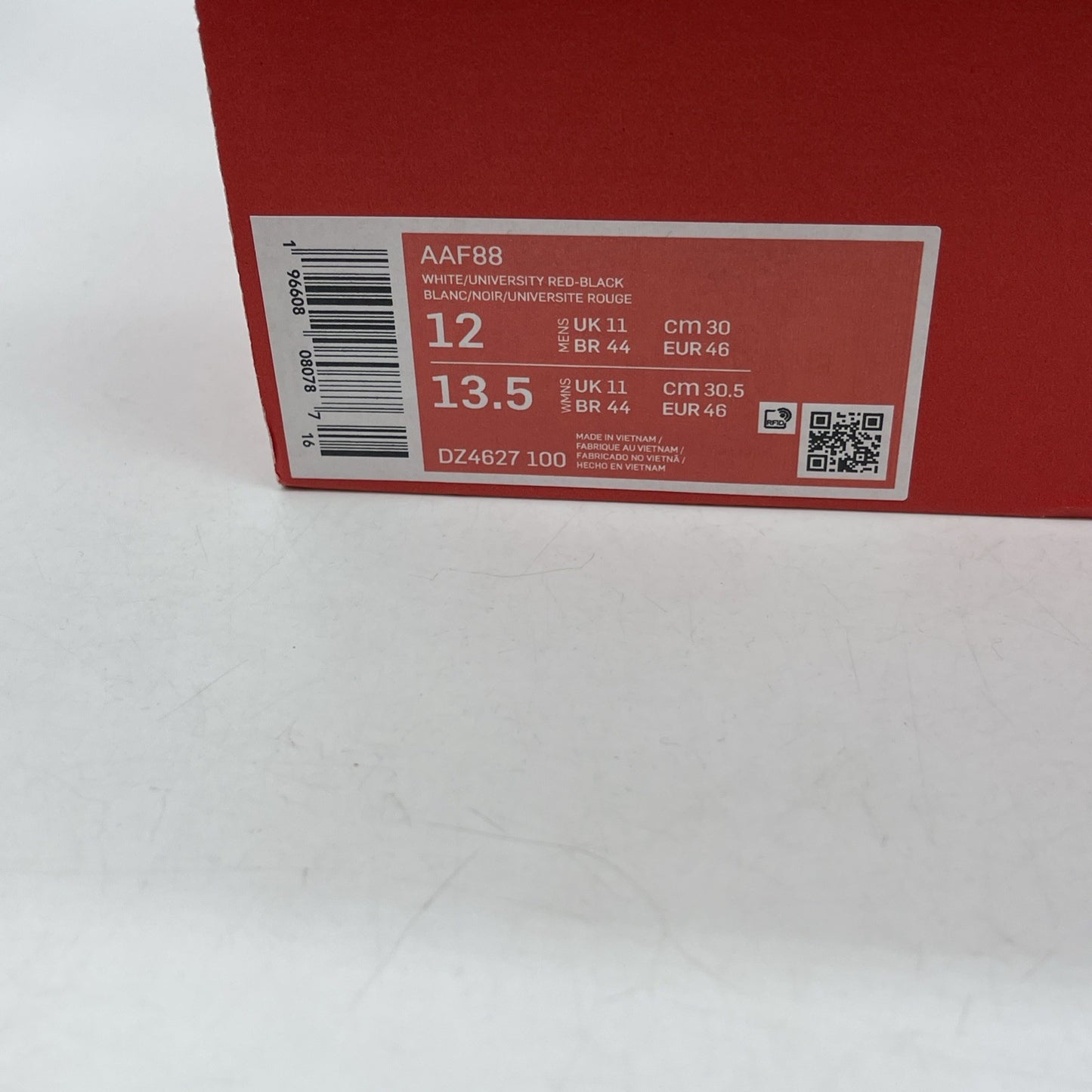 Size 12 - Nike Air Alpha Force 88 2023 University Red Leather (DZ4627-100)