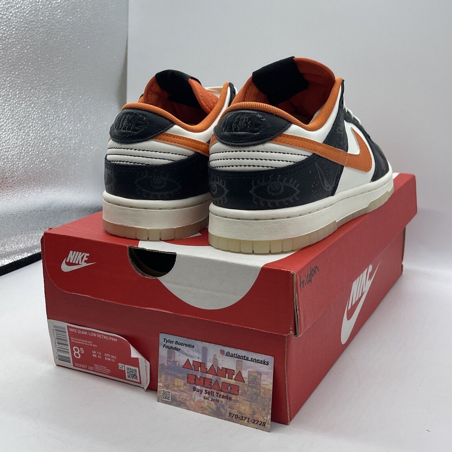 Size 6.5 - Nike Dunk Premium 2021 Low Halloween Orange Leather (DD3357-100)