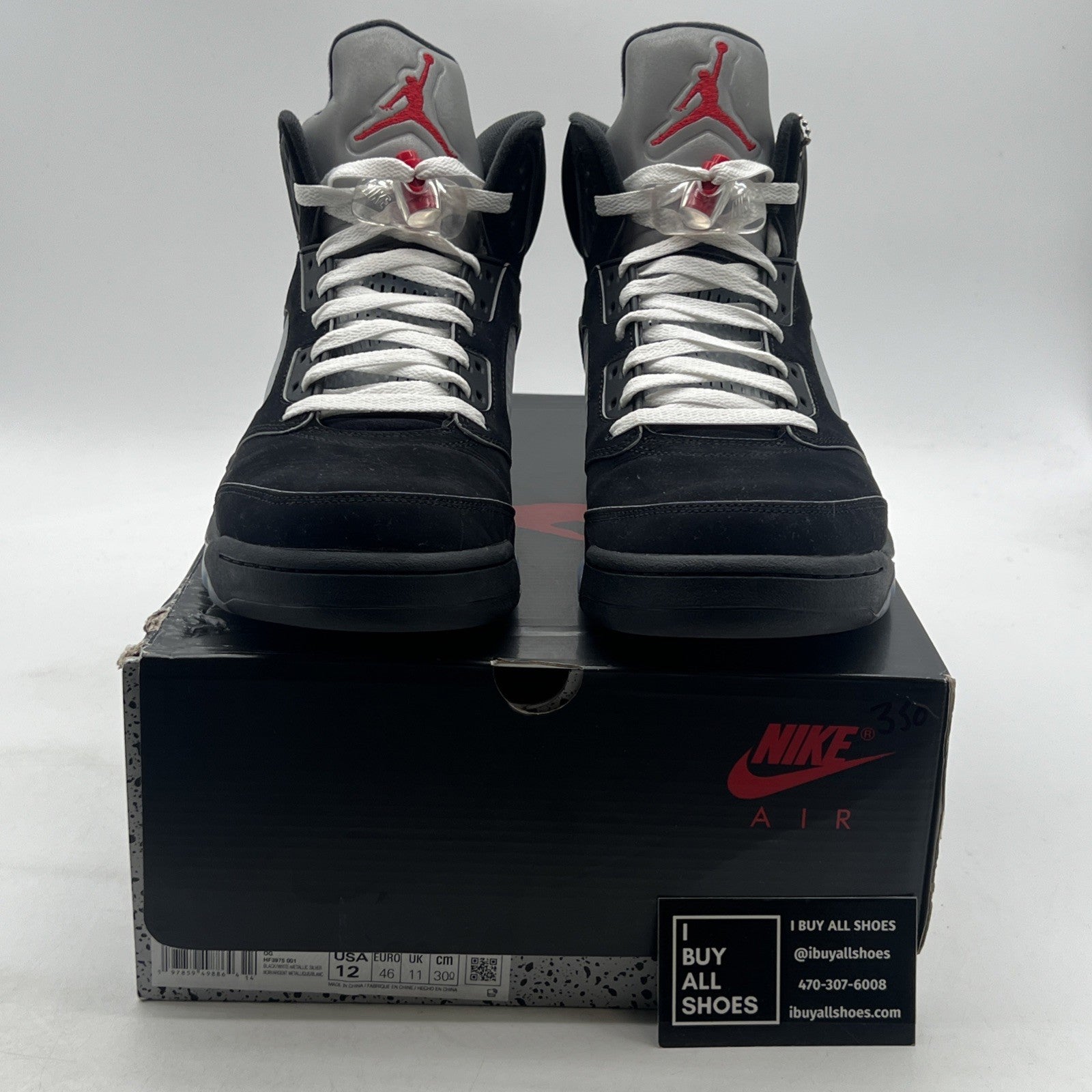 Size 12 - Air Jordan 5 Retro OG Black Metallic Reimagined (HF3075-001)