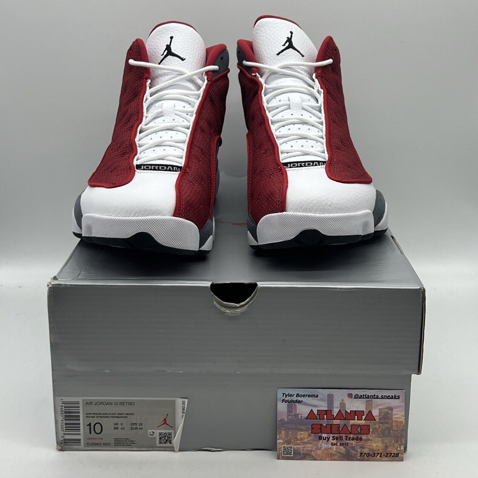 Size 10 - Jordan 13 Red/White - DJ5982600 Brand New Og All Grey