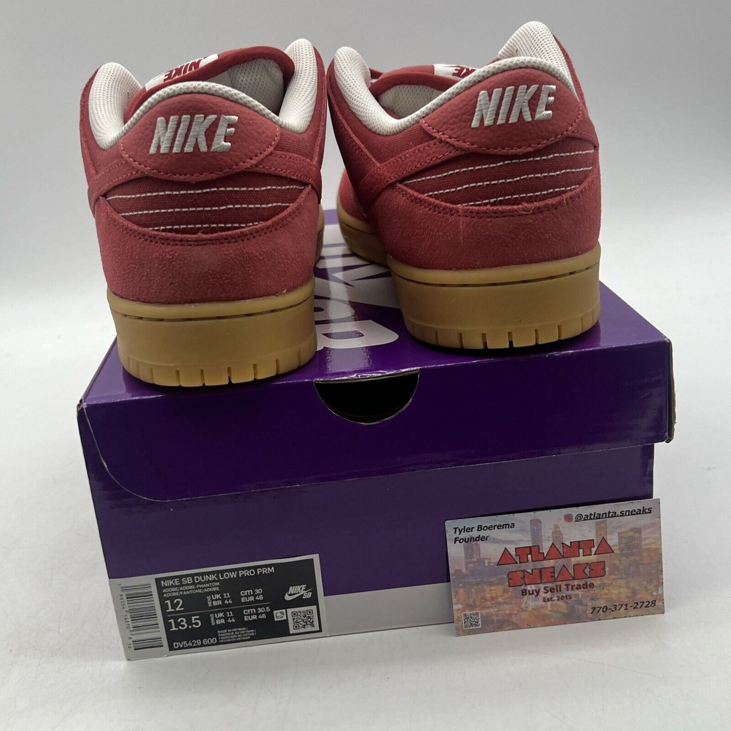 Size 12 - Nike Dunk Low SB Adobe 2023 Suede Gum (DV5429-600)