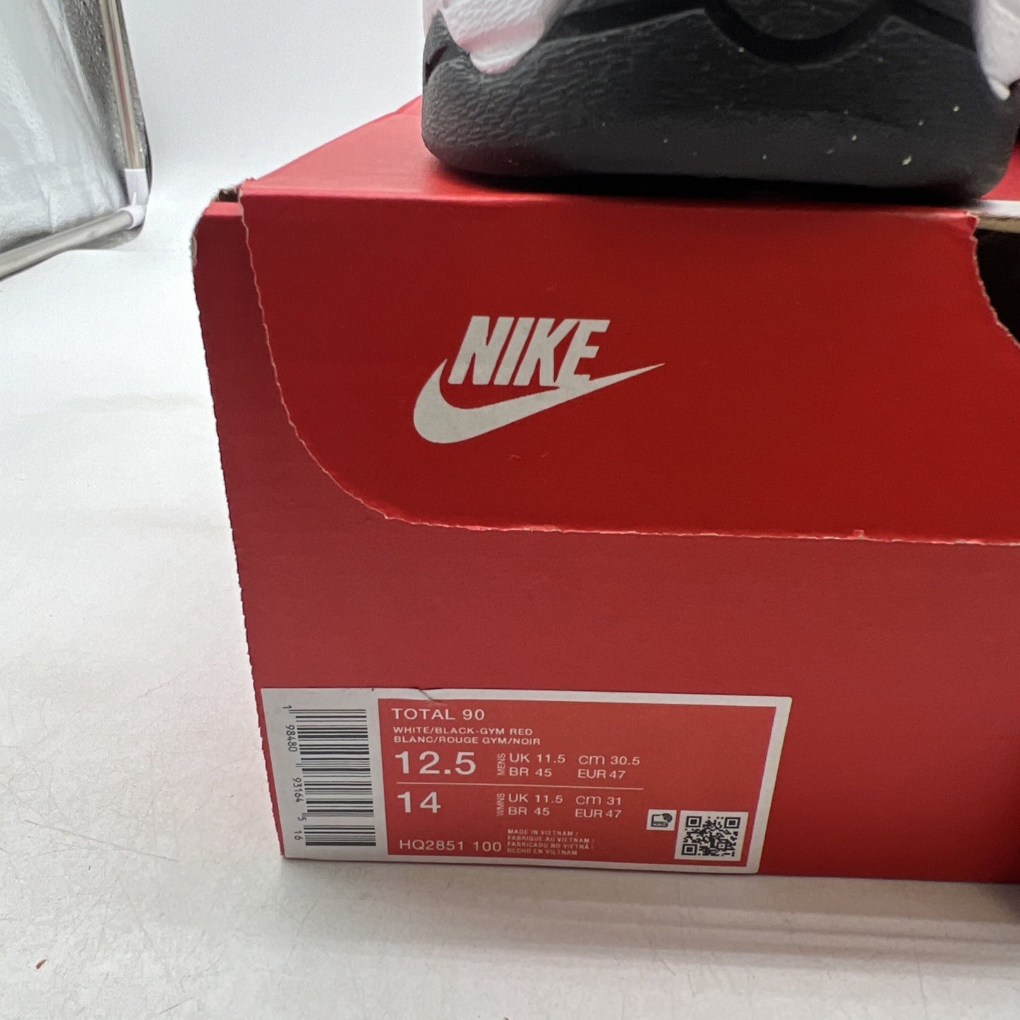 Size 12.5 - Nike Total 90 3 SP White Gym Red (HQ2851-100)