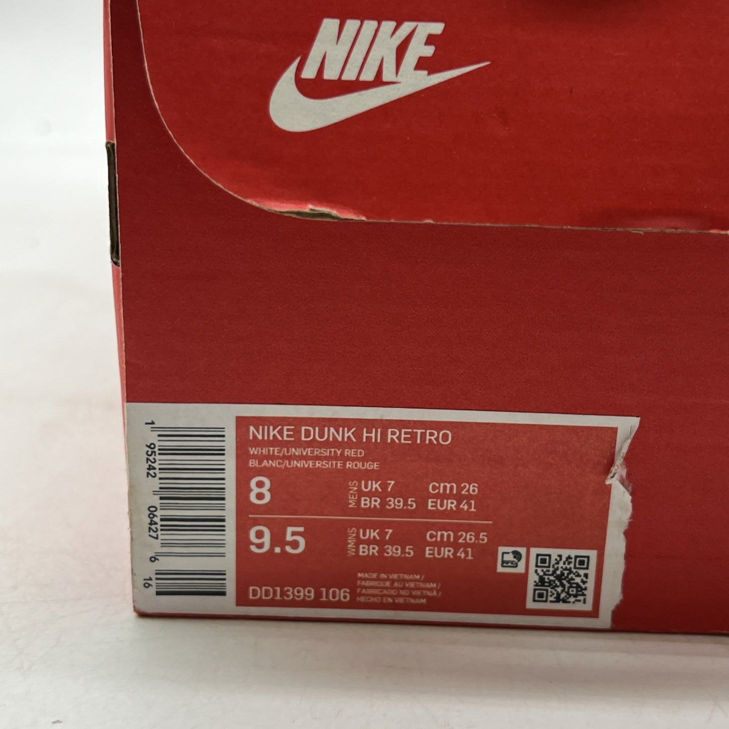 Size 8 - Nike Dunk High Championship Red (DD1399-106)