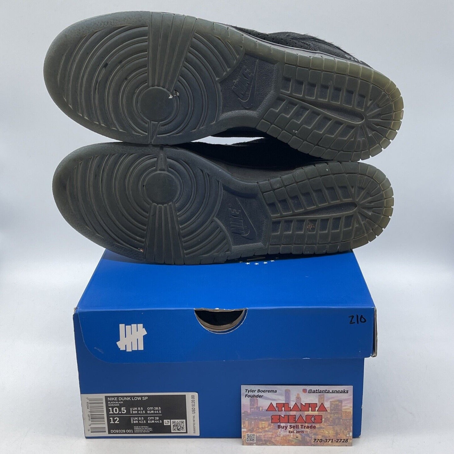 Size 10.5 - Nike Dunk Low x Undefeated Dunk Vs AF1 Black Suede (DO9329-001)