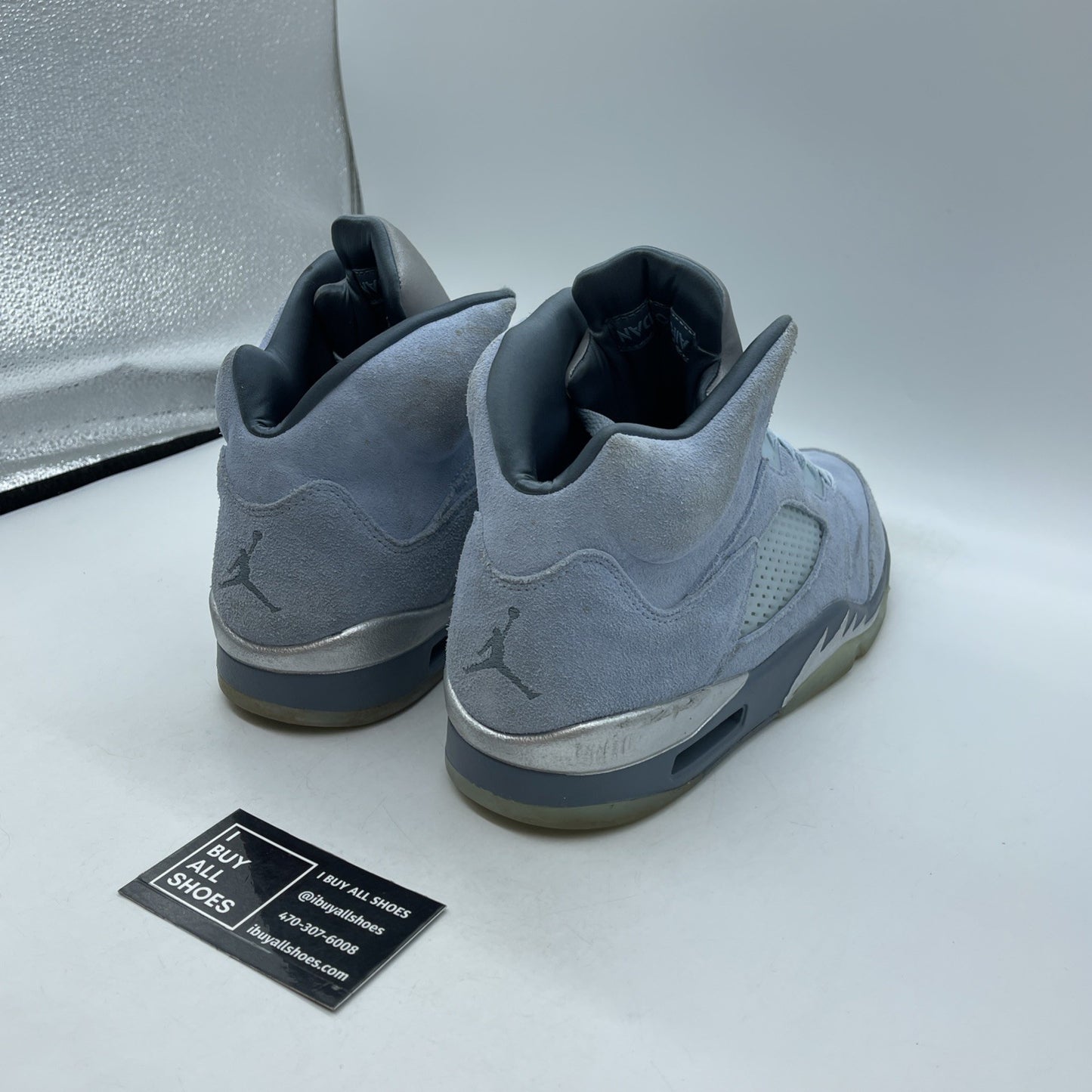 Size 12W - Air Jordan 5 Retro Blue Bird Silver Suede (DD9336-400)