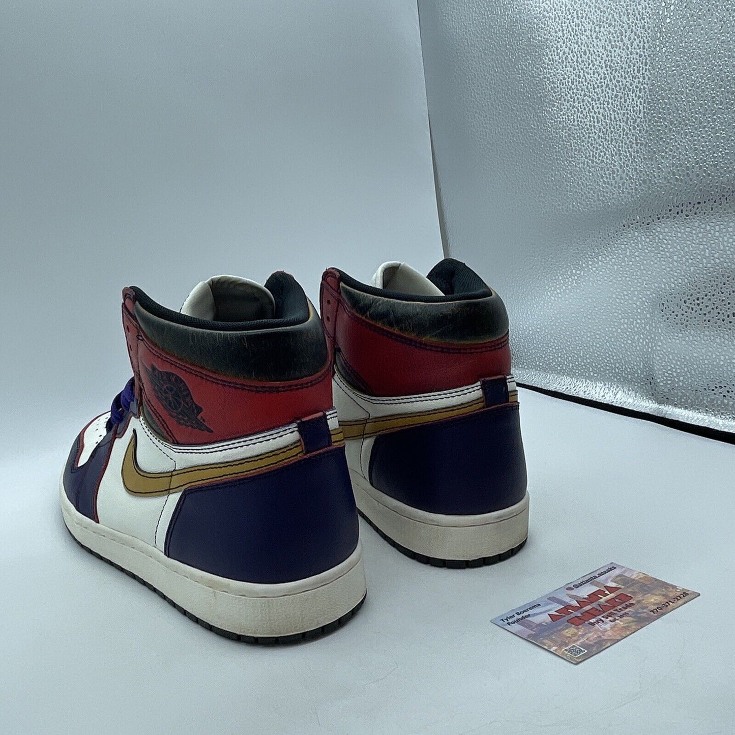 Size 10 - Jordan 1 Retro High SB LA To Chicago 2019 White Purple (CD6578-507)