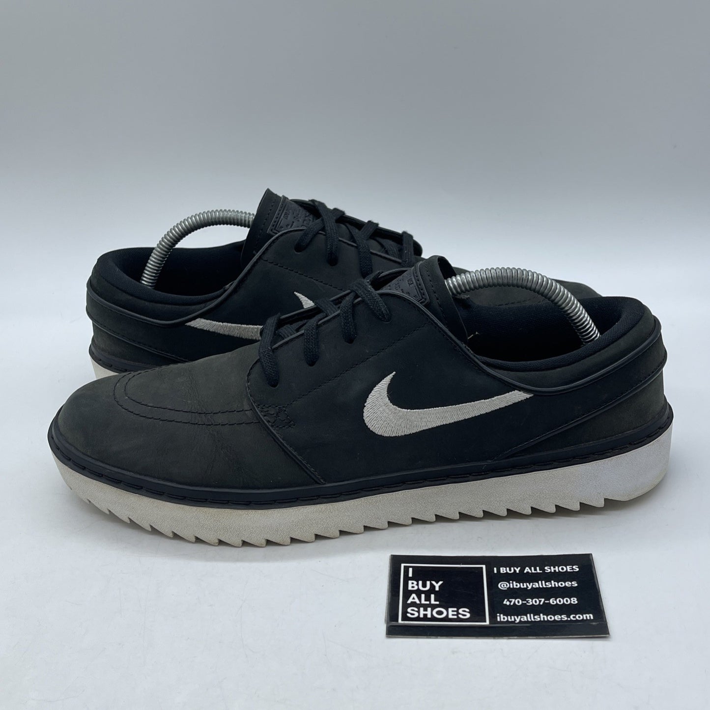 Size 11.5 - Nike Janoski Golf Black White suede (AT4967-004)