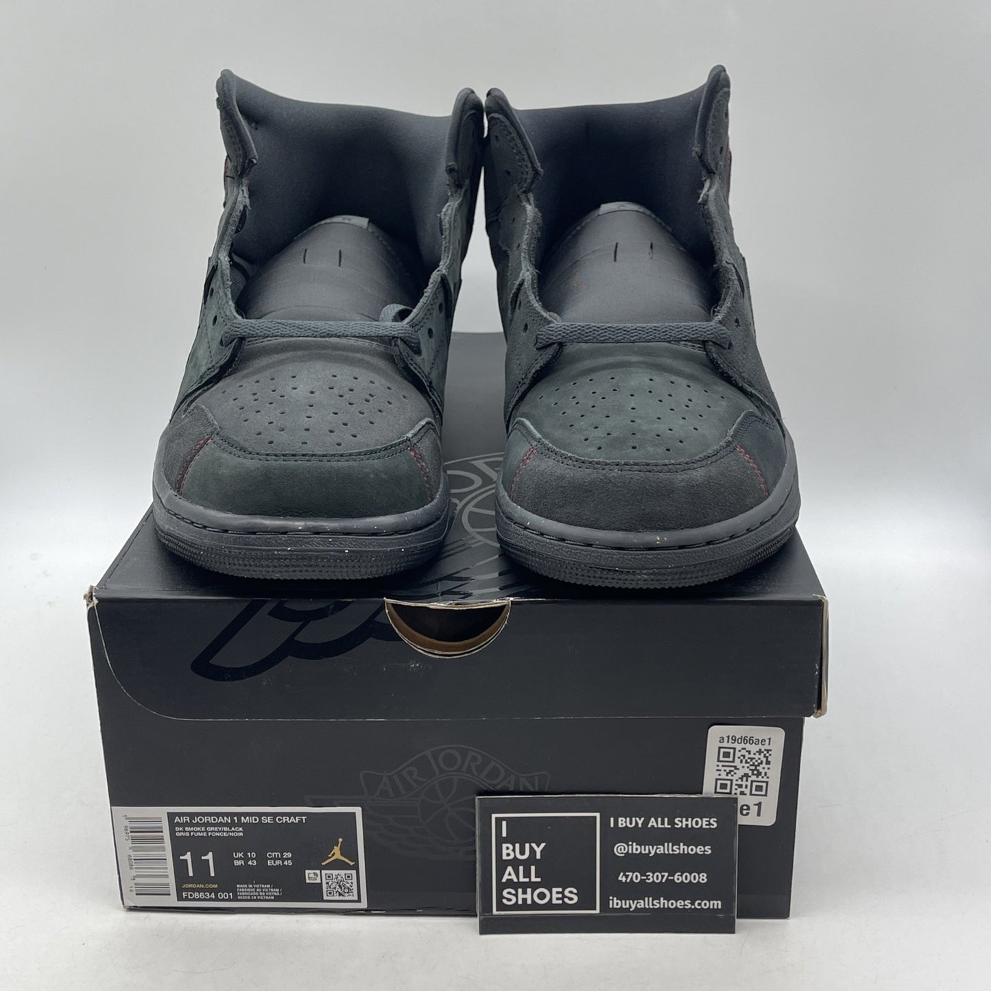 Size 11 - Air Jordan 1 SE Craft Mid Dark Smoke Red (FD8634-001)