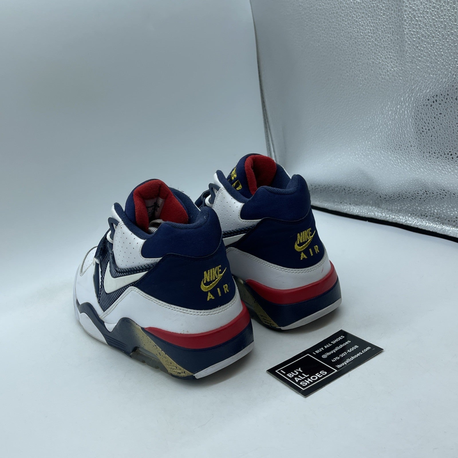 Size 9.5 - Nike Air Force 180 2012 Dream Team Blue White Suede (310095-100)