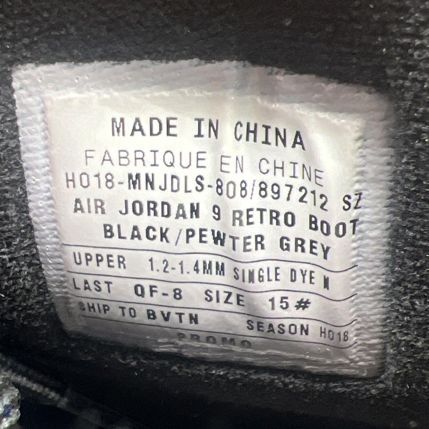 Size 15 - Air Jordan Retro 9 “Georgetown” Sample NRG Snow Boots