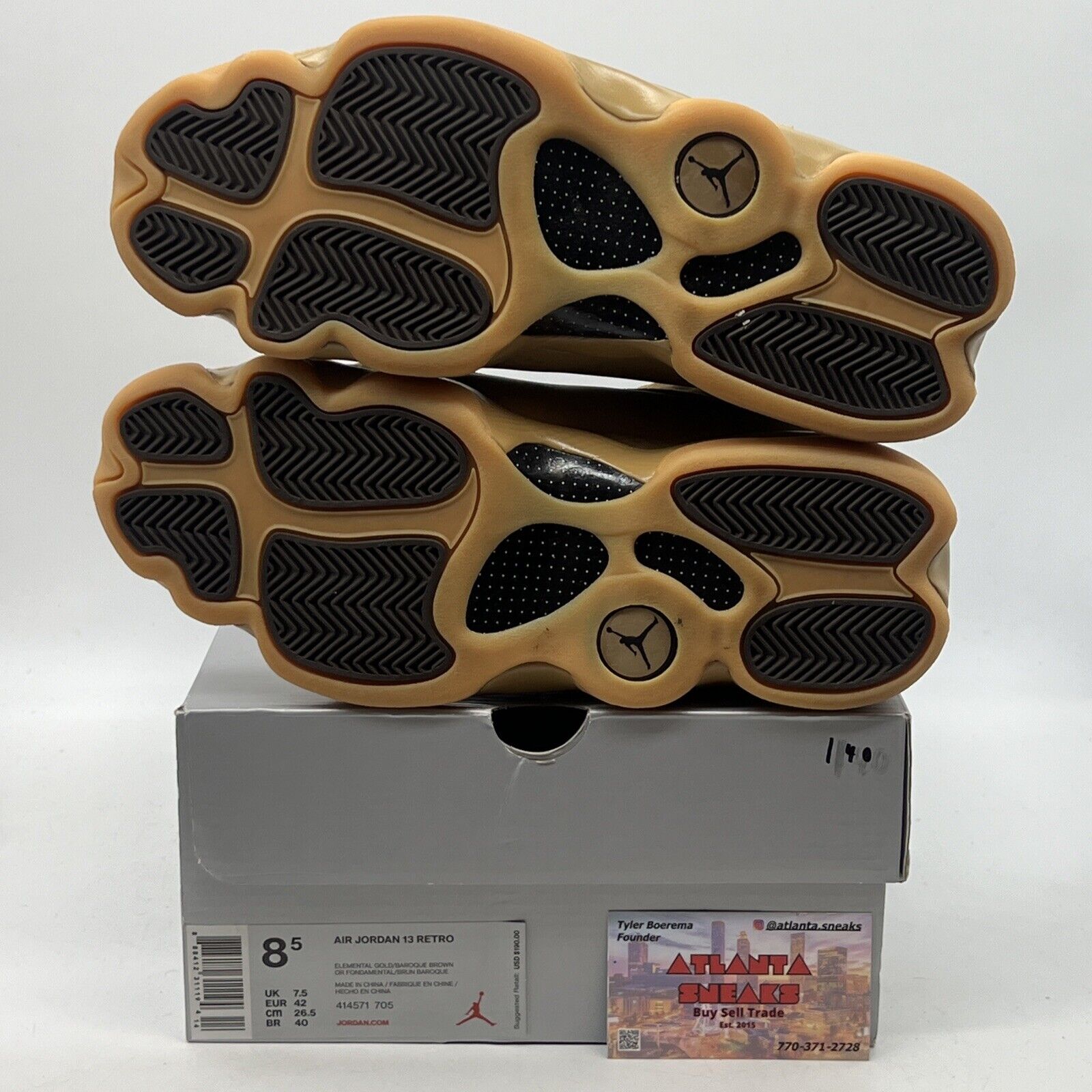 Size 8.5 - Air Jordan 13 Retro Wheat Suede Gum (414571-705)
