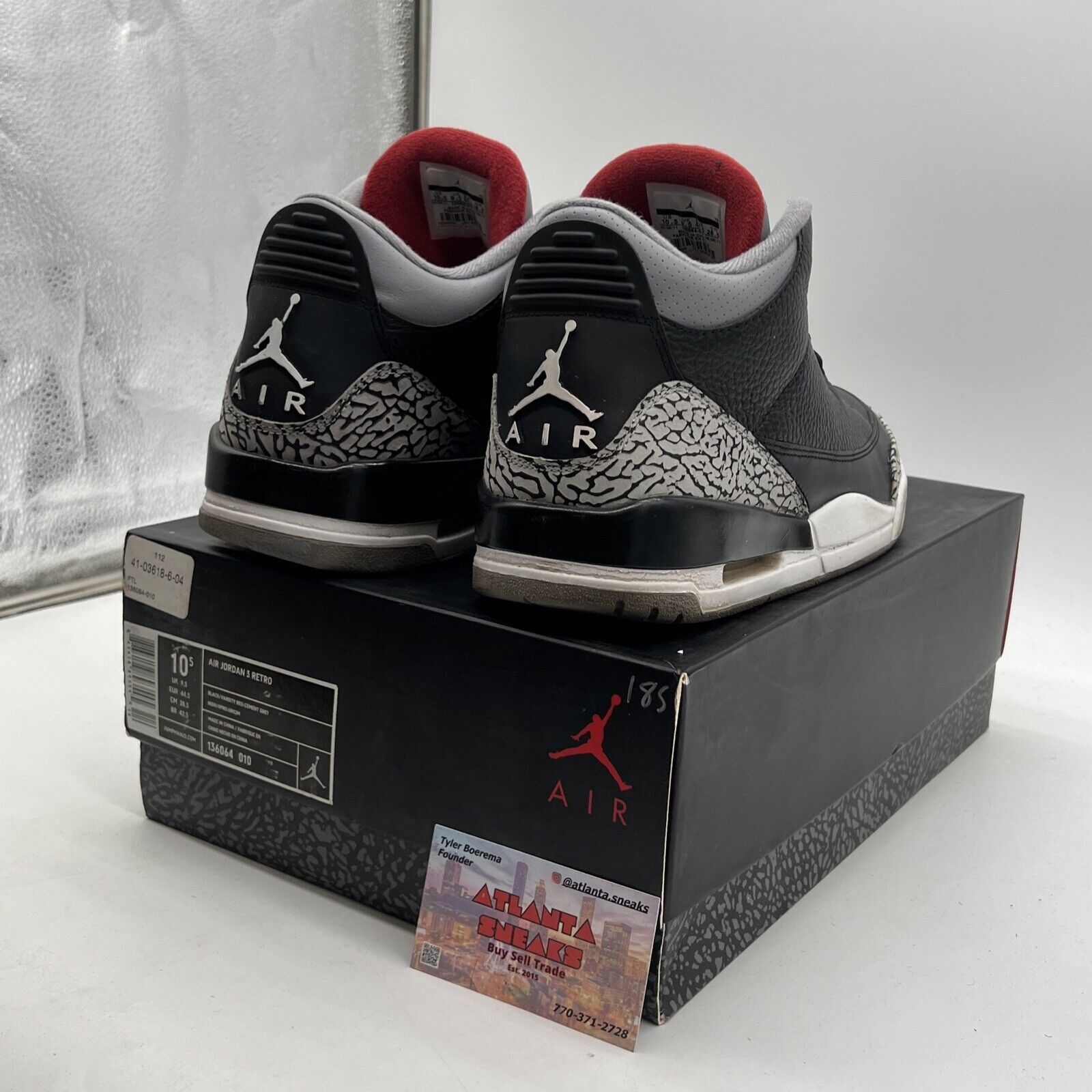 Size 10.5 - Jordan 3 Retro release 2011 (136064-010)