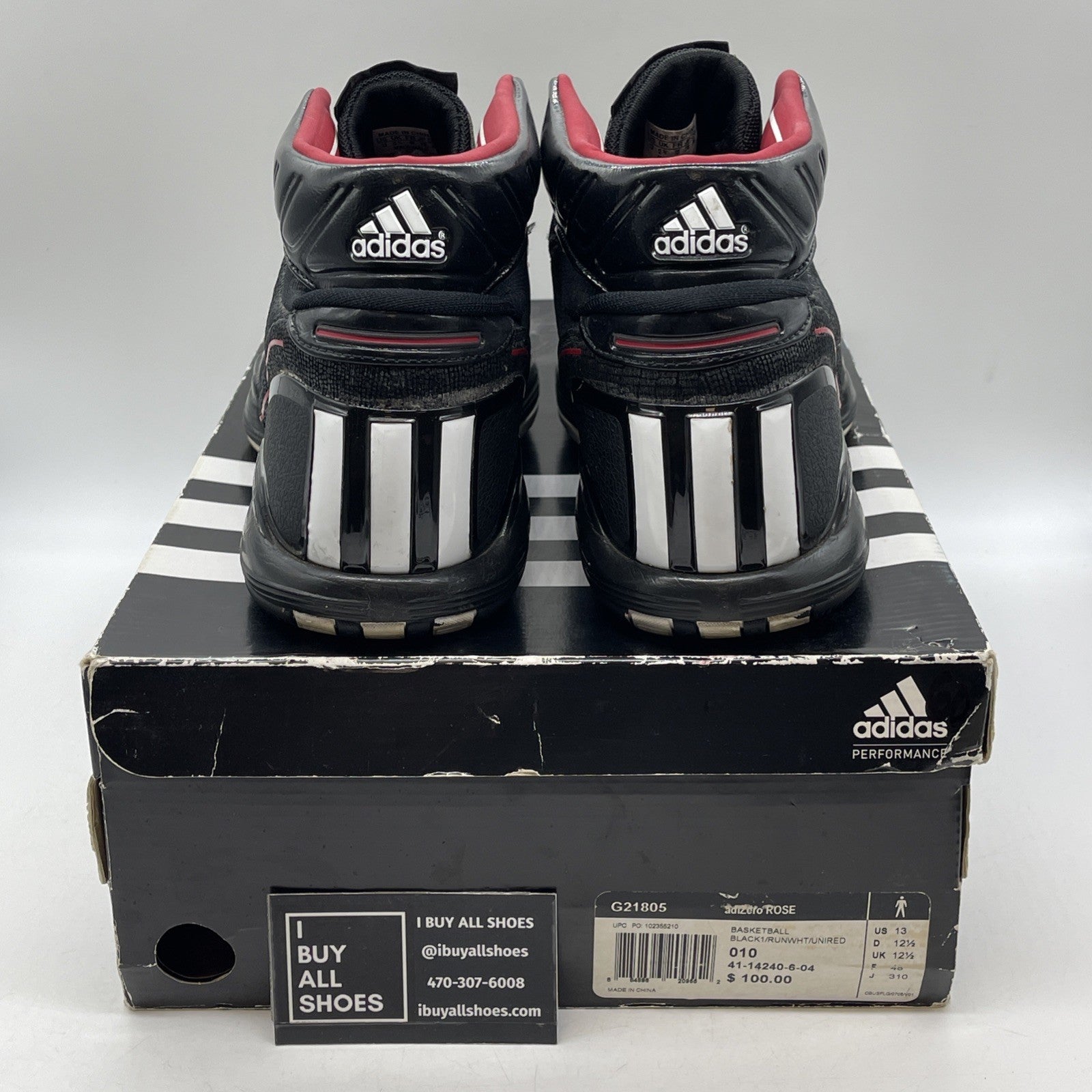 Size 13 - Adidas Adizero Rose Black (G21805)