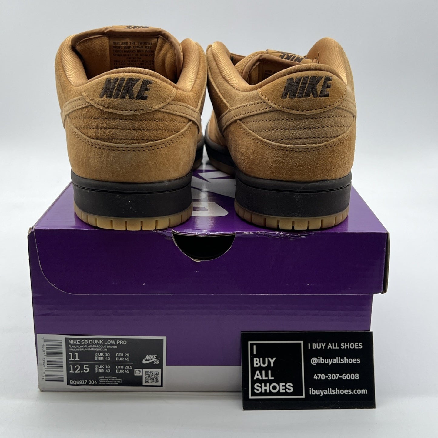 Size 11 - Nike Dunk Pro SB Low Wheat Mocha (BQ6817-204)