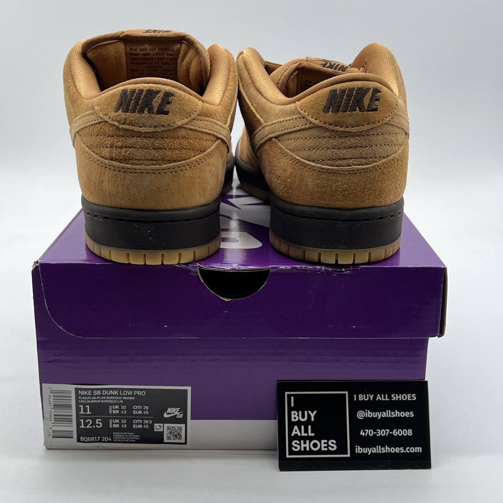 Size 11 - Nike Dunk Pro SB Low Wheat Mocha (BQ6817-204)