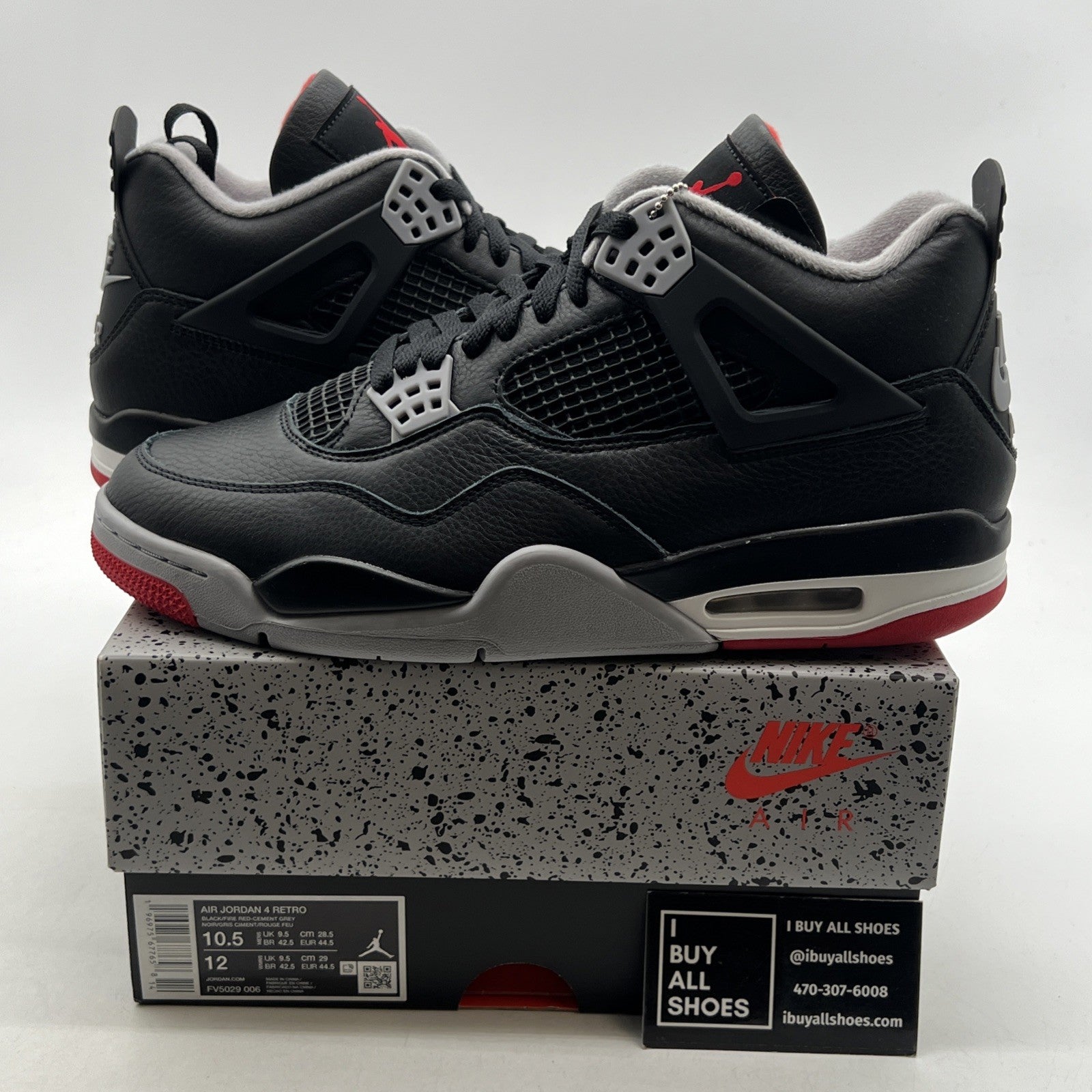 Size 10.5 - Air Jordan 4 Retro Bred Reimagined (FV5029-006)
