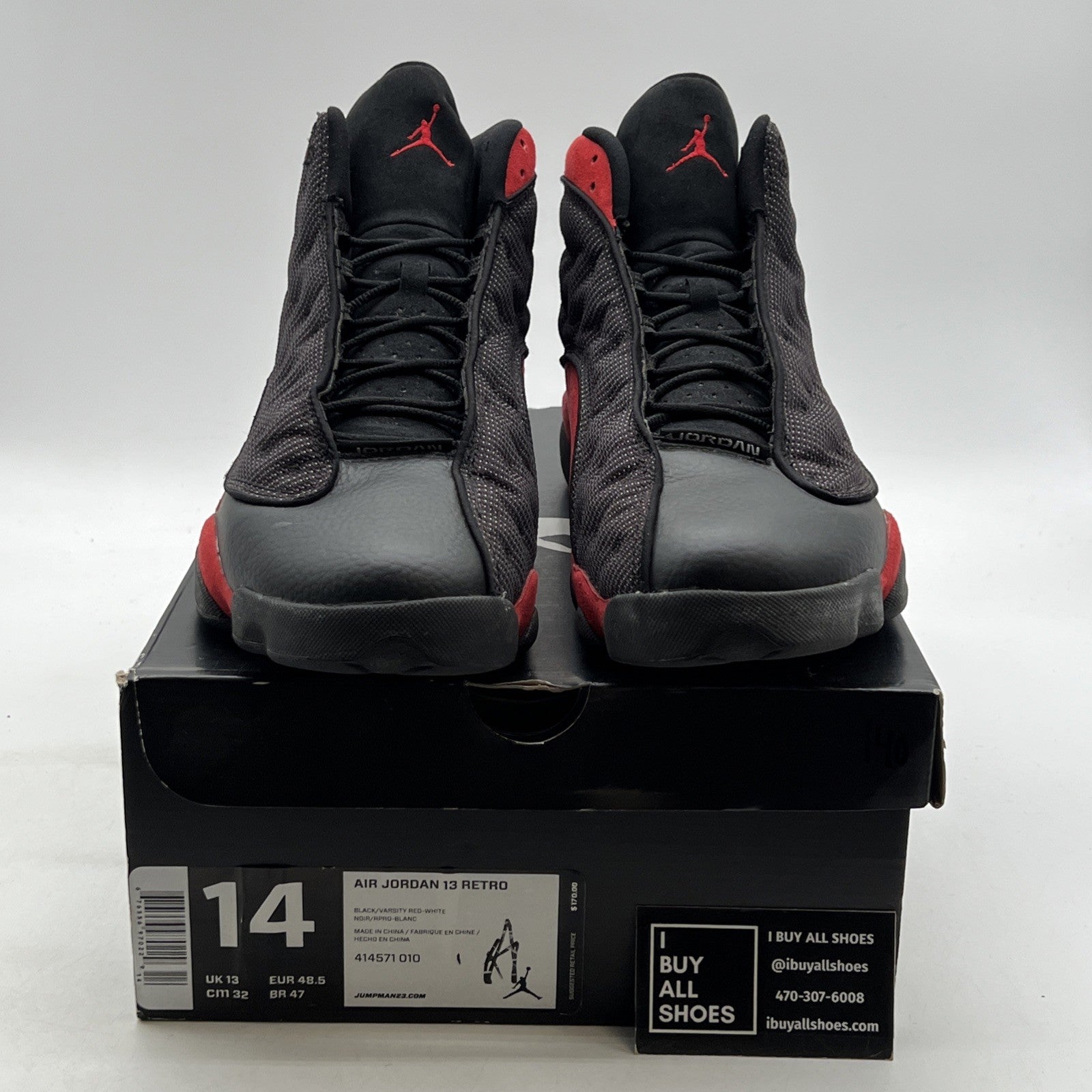Size 14 - Air Jordan 13 Retro 2013 Bred (414571-010)