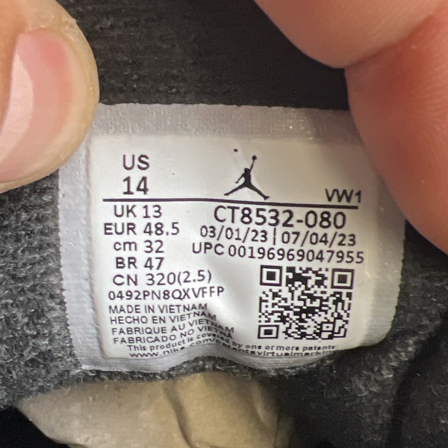 Size 14 - Air Jordan 3 Retro 2023 Mid Fear (CT8532-080)