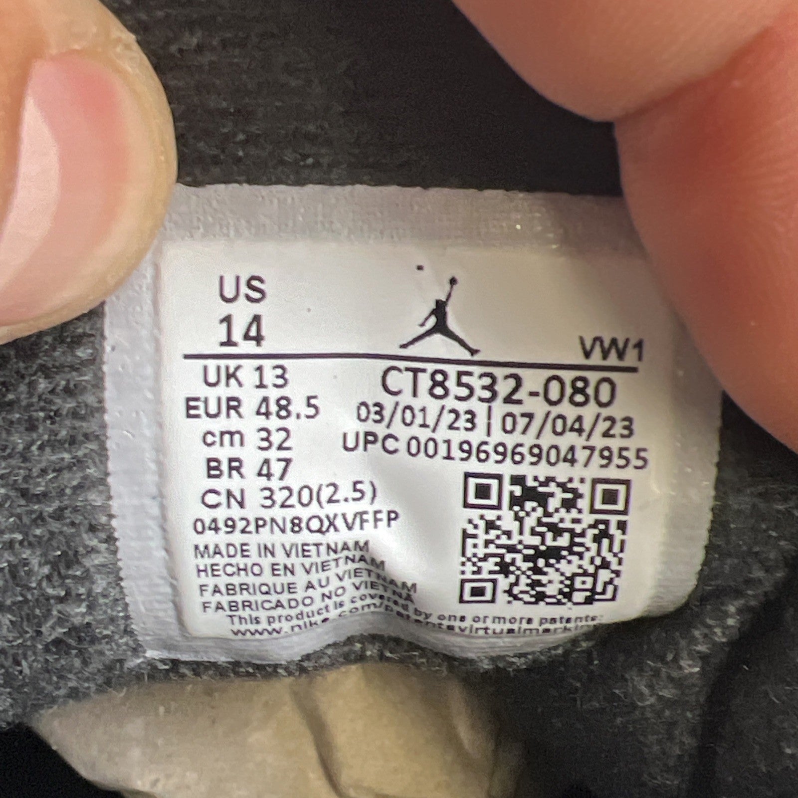 Size 14 - Air Jordan 3 Retro 2023 Mid Fear (CT8532-080)