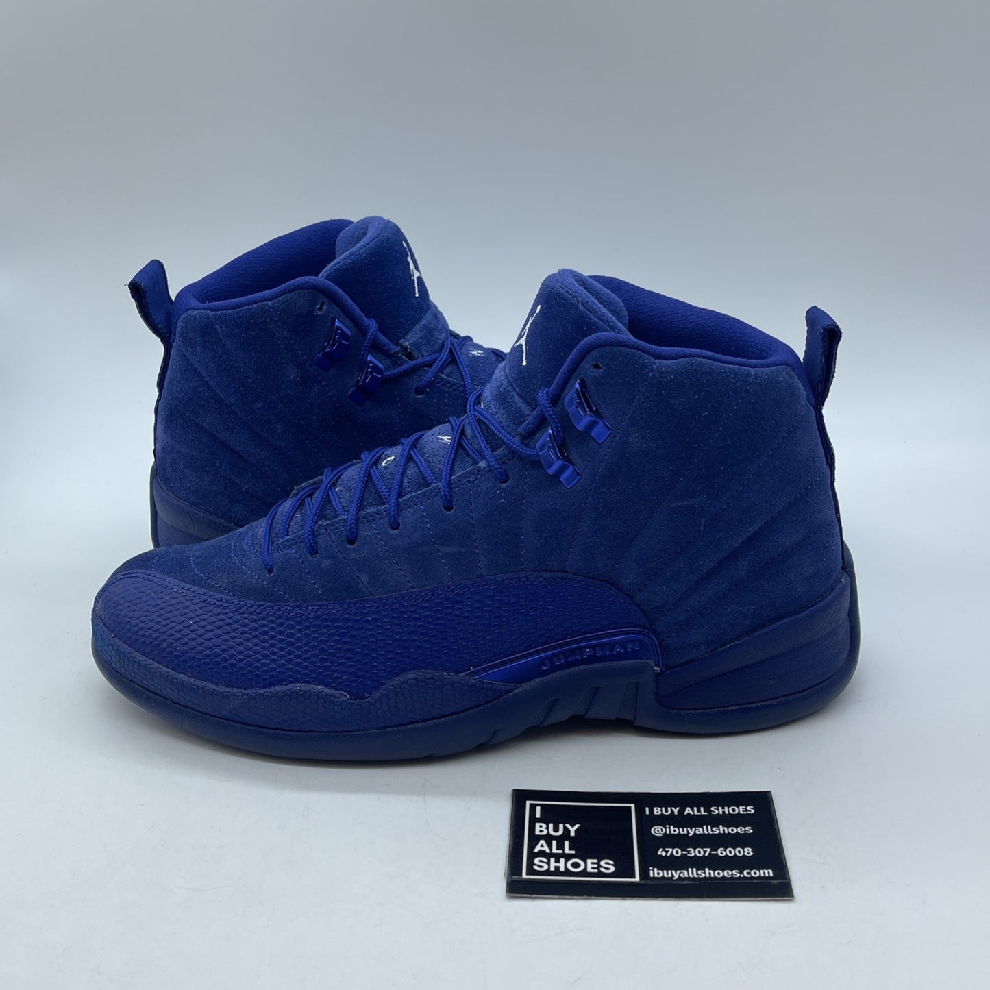 Size 9.5 - Air Jordan 12 Retro Deep Royal Blue Suede Leather (130690-400)