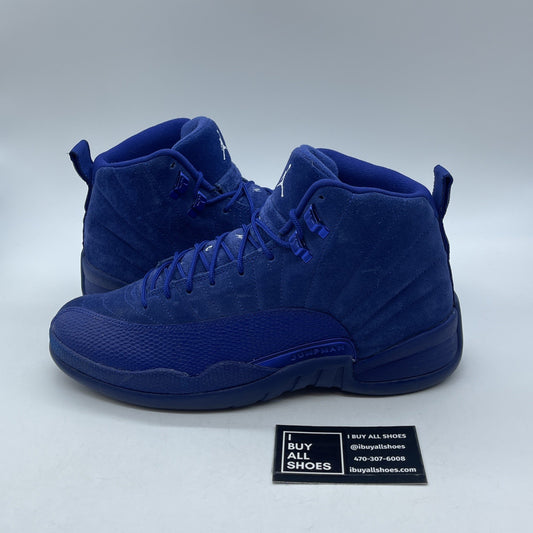 Size 9.5 - Air Jordan 12 Retro Deep Royal Blue Suede Leather (130690-400)
