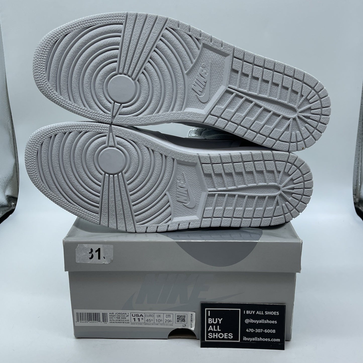 Size 11.5 - Air Jordan 1 Retro OG CO.JP High Tokyo Silver Suede (DC1788-029)
