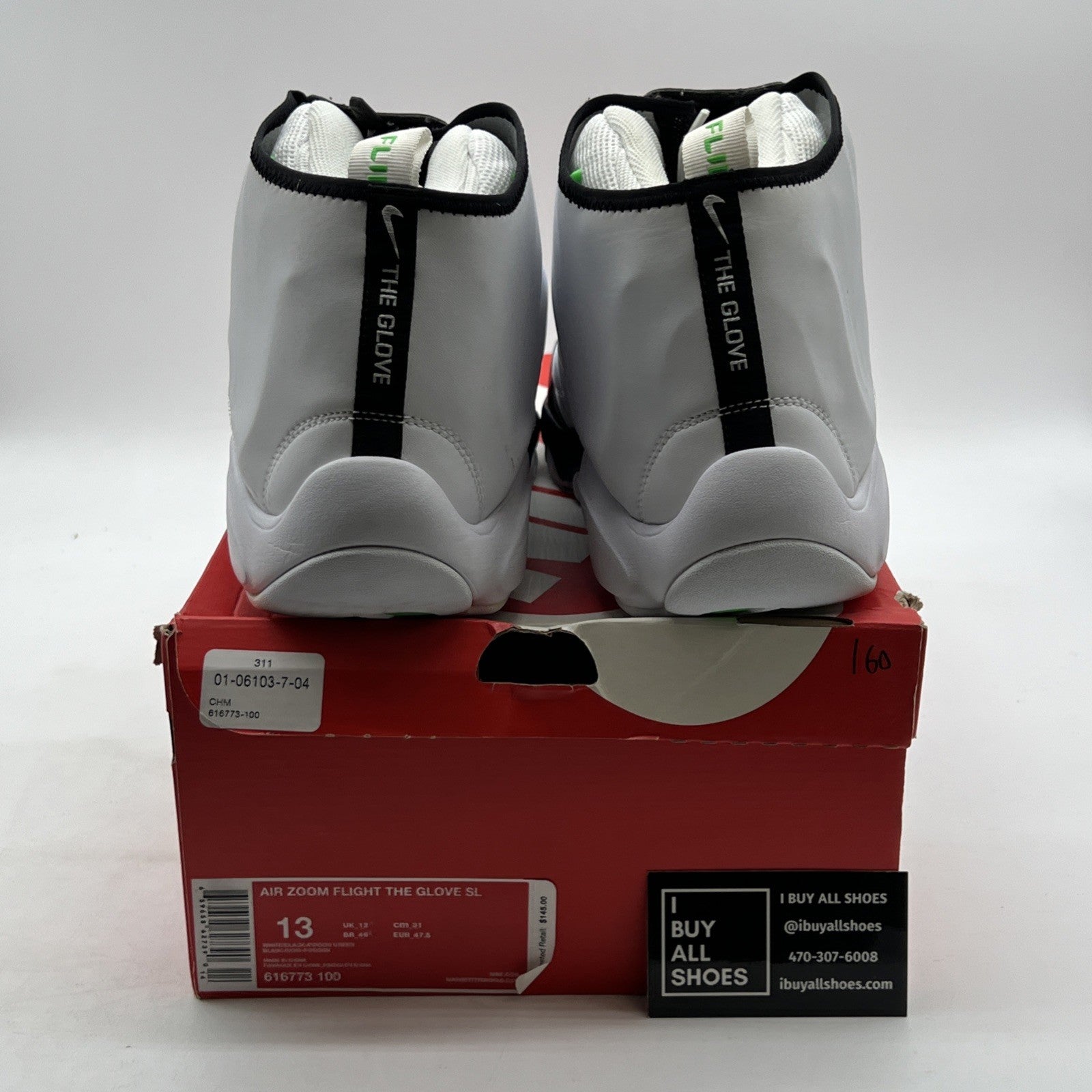 Size 13 - Nike Air Zoom Flight The Glove SL White Poison Green (616773-100)